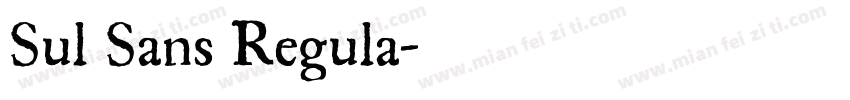 Sul Sans Regula字体转换